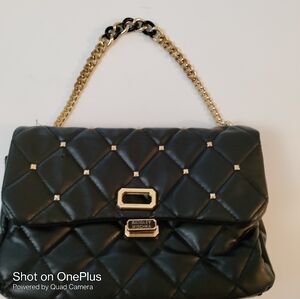 Badgley Mischka Medium black Studded Quilted Shoulder Bag